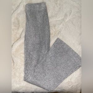 Aerie Gray Velvet Flare Pant